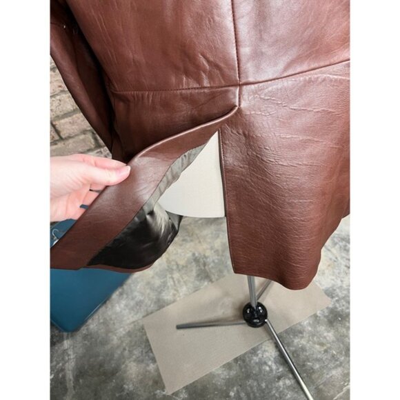 leather blazer Vintage brown - Picture 7 of 14